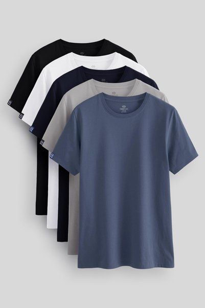 Standard Fit Basic Crew Neck 5-Pack Boys' T-Shirt - 87911