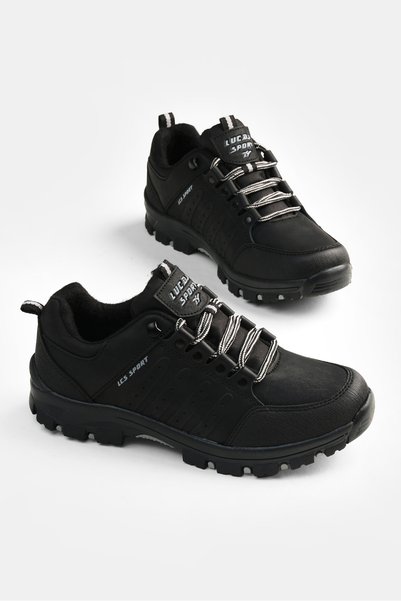 Men's Black Thermo Sole Cold-Proof Trekking Boots