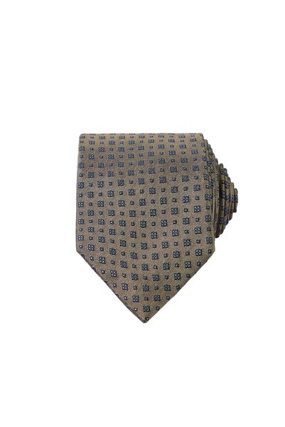 Italian Patterned 100% Silk Tie