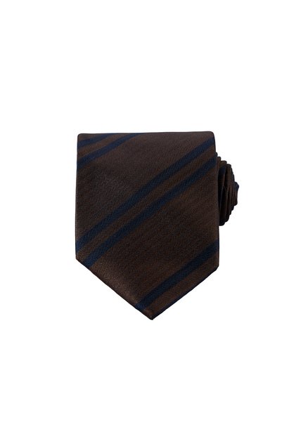 Italian Striped 100% Silk Tie