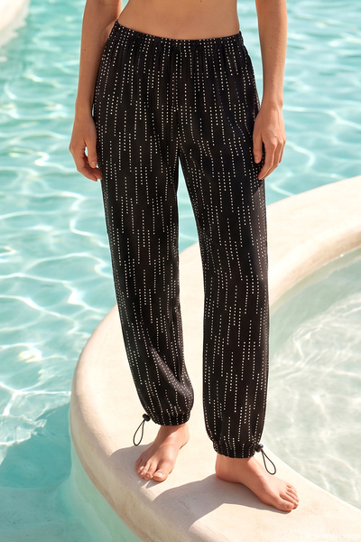 Patterned Sea Pool Parachute Single Bottom Rtb-04 Black