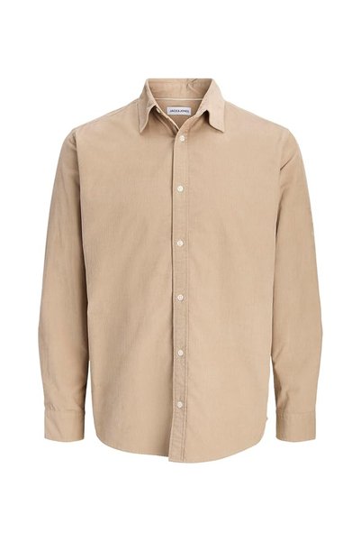 Beige Men's Corduroy Patterned Shirt 12298525 Jjefield Cord Shirt Ls Sn