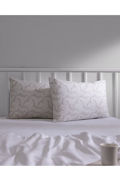 Octave 100% Cotton Ranforce Printed 2-Piece Pillowcase - Beige