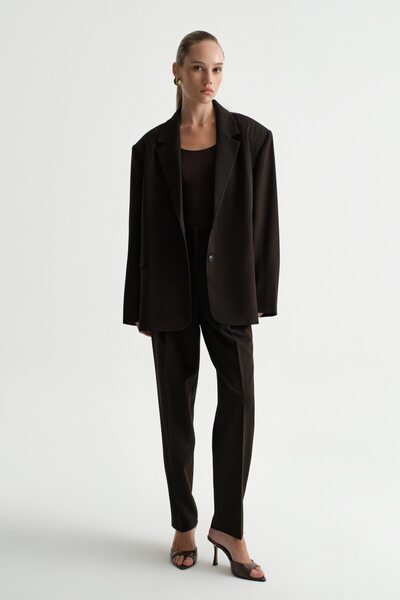 Premium Kybele High Waist Woven Straight Pants