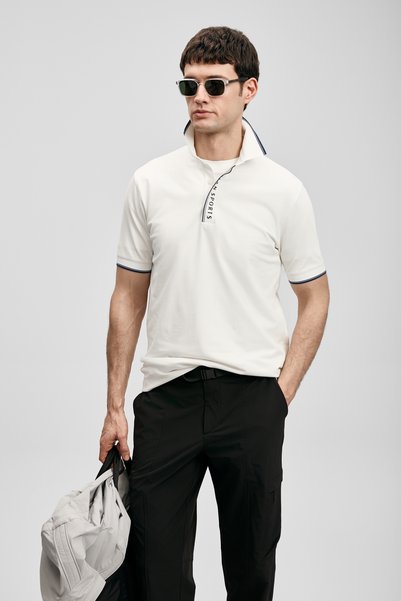 Lord Smart Men's Polo T-Shirt Off-White