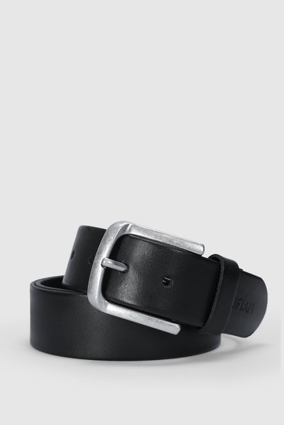 Jack Men's Leather Belt Black