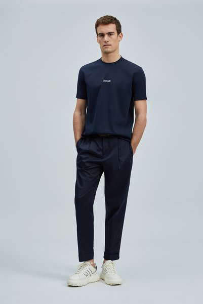 Marcus Modern Graphic T-Shirt Navy Blue