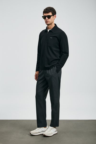 Lucas Smart Men's Polo T-Shirt Black
