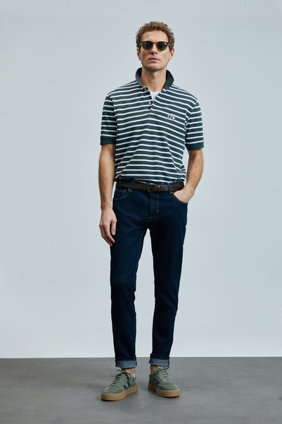 Frencesco Smart Jean Men's Trousers Slim Fit Blue