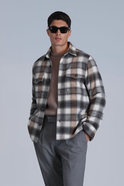 Fresher Men's Basic Shirt Slim Fit Sand