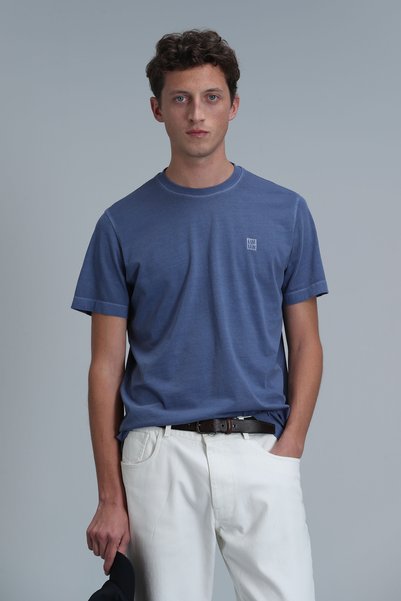 Sarder Men's Basic T-Shirt Blue