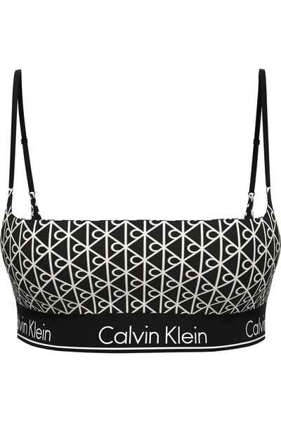 Women's Black-White Bikini Top