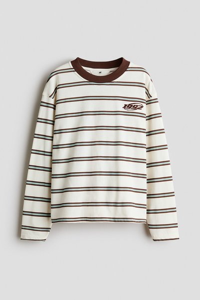 Cotton and Long Sleeve T-Shirt