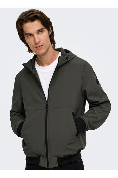Gray Men's Coat 22029276 Onsbowie Softshell Bomber