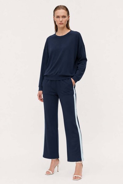 Comfortable Cut Suit with Side Stripe Detail