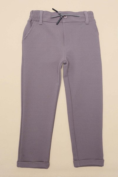 Double Leg Boy's Trousers with Tie Waist