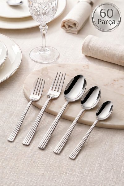 60 Piece 12 Person Stainless Steel Ibiza Cutlery Set Dowry Set