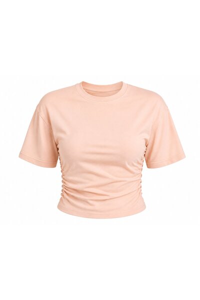 Salmon Draped Bodysuit - 2Y261003