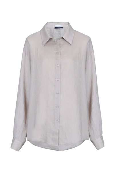 Barrı women's linen shirt beige