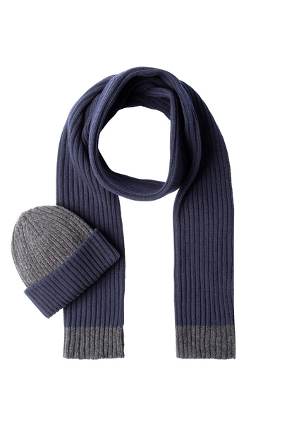 Woolen Patterned Scarf & Beanie Set