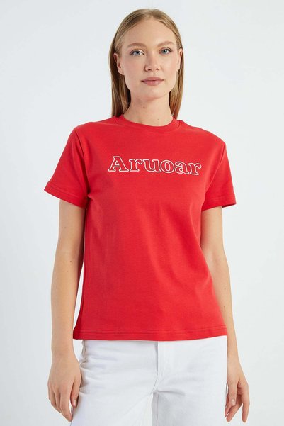 Aruoar Printed Crew Neck T-Shirt