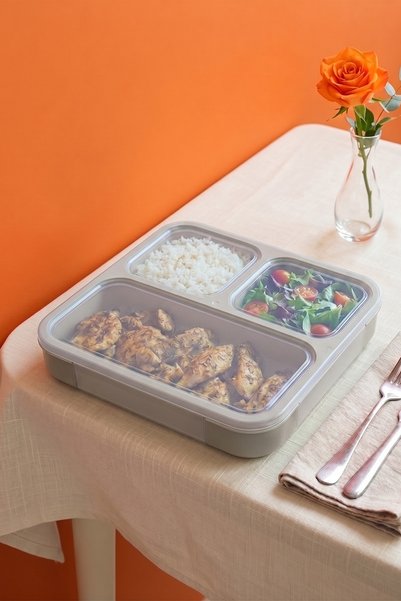 3-Compartment Portable Leak-Proof Vacuum Food and Nutrition Container