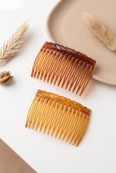 Ekay Renk Women's French Side Comb Buckle 2 Pieces
