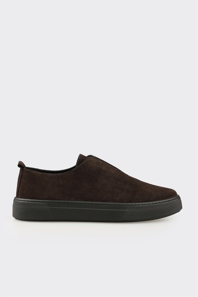 Anthracite leather men's casual shoes