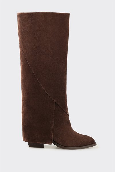 Coffee Leather Women's Western Boots