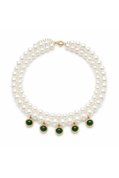 2-Piece Pearl Stone Necklace