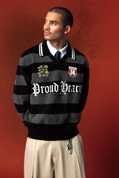 Arma Detailed Polo Collar Sweater
