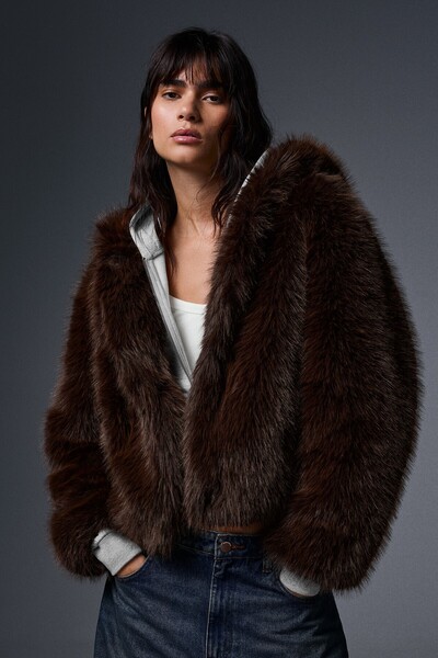 Hooded Fur Jacket