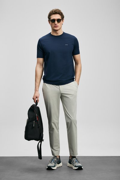 Daxon Smart Men's Chino Pants Slim Fit Stone