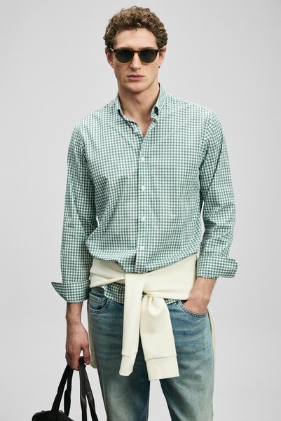 Marco Men's Basic Shirt Regular Fit Green