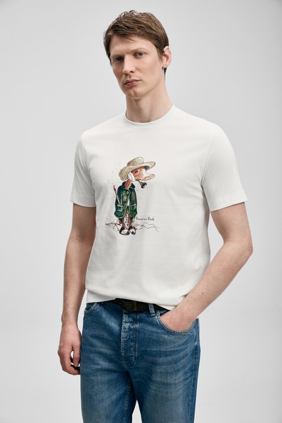 Duck Modern Graphic T-Shirt Off White