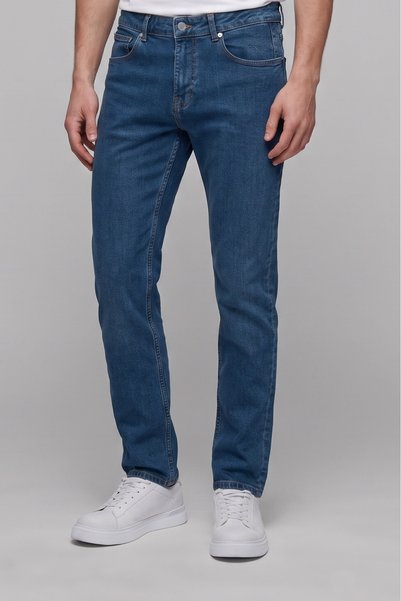 Ds Damat Slim Fit Indigo Denim Trousers