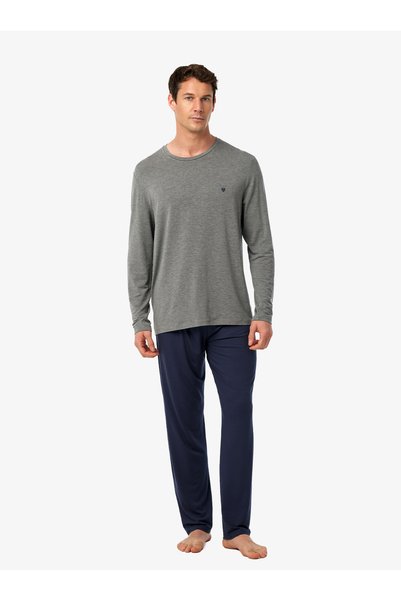 Men's Pajama Set 41043 - Gray Melange