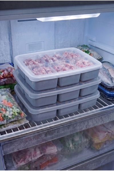3-Pack 6-Compartment Multifunctional Refrigerator Organizer