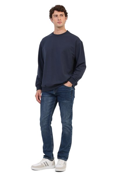 Sweatshirt Men's Navy Blue Mb 16Sn90 C Sw