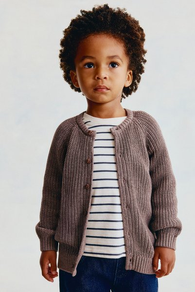 Cotton Rubber Braided Cardigan