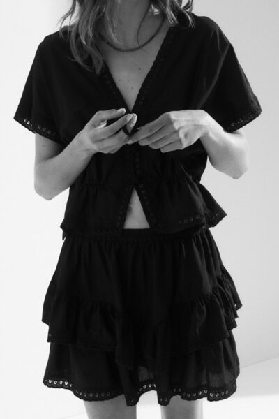 Embroidered and Layered Skirt