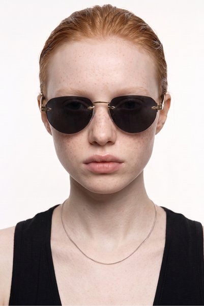 Niesta Gold Navy Sunglasses
