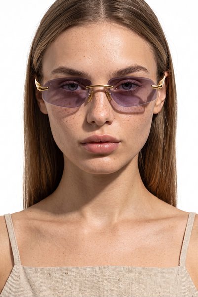 Ratuna Gold Purple Sunglasses