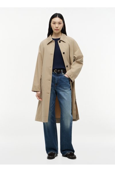 Beige Women's Trench Coat WW0WW49842AEH