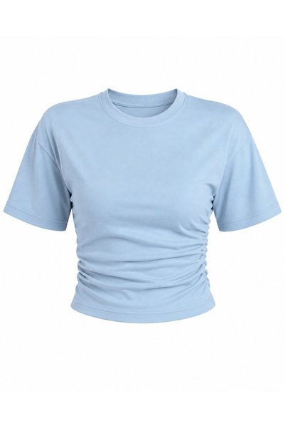 Blue Draped Bodysuit - 2Y261003
