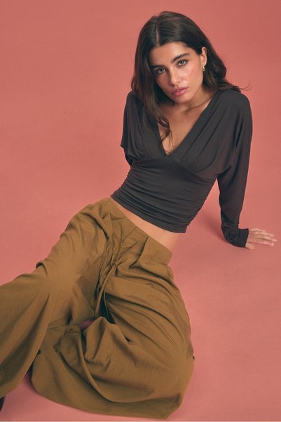 V-Neck Long Sleeve T-Shirt