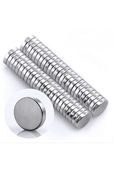 50 парчиња 10mm X 2mm силен тркалезен неодимиумски магнет (пакување од 50)