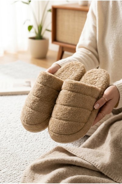SMT-03 Closed Women's House Slippers Winter Slipper Non-Slip Sole