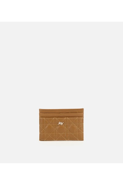 Women's Leather Tan Seam Detail Card Holder