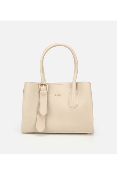 Women's Beige Belt Detailed Shoulder Bag